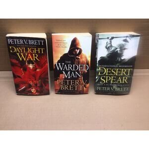 Peter V Brett Demon Cycle 3 Book Bundle Warded Man Desert Spear Daylight War 1-3